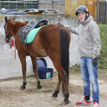 Auf dem Pferd soll ich jetzt reiten?